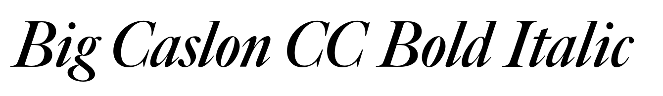 Big Caslon CC Bold Italic